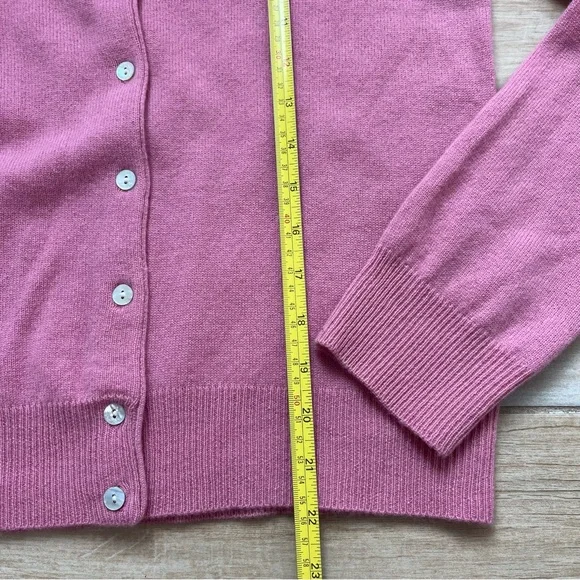 Hillard & Hanson 100% Cashmere Cardigan Classic Small Button-Front Crewneck Prep - Picture 5 of 8